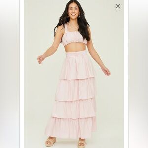 Altar’d state aviva maxi skirt and bubble top